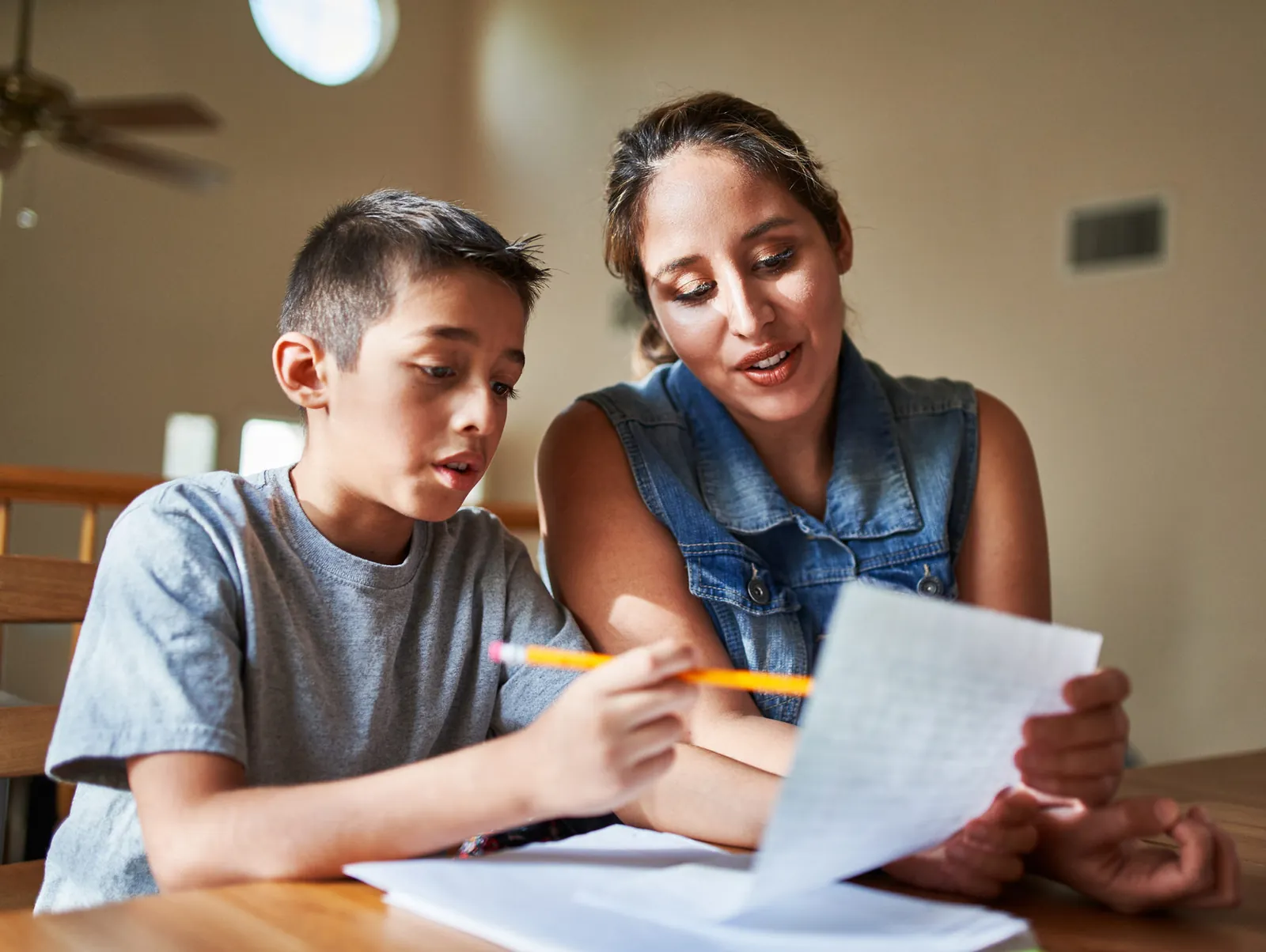 Estudando com criança